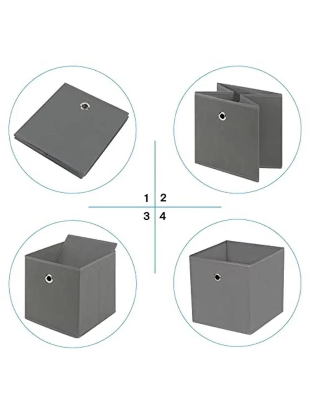 Fabric Cubes Storage Containers 11 Inch Cloth Storage Cube Foldable Storage
